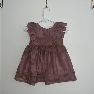 H&M Baby Girl Mauve Ruffled Dress 6 Months
